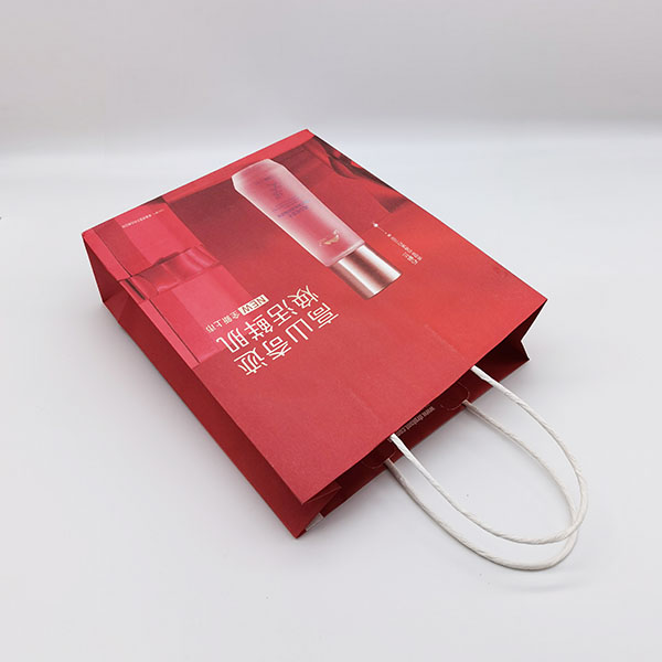 Custom printed white kraft paper bag with handle image 3