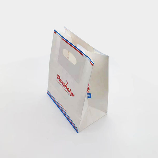 White take away paper bag for food image 3